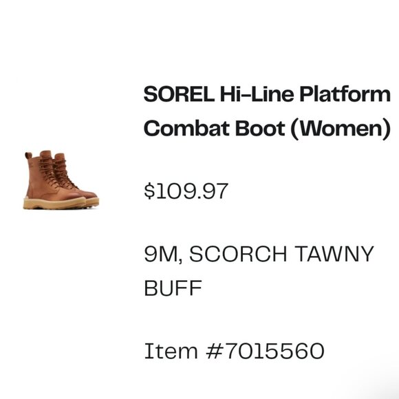 Sorel Hi-Line platform combat boot 9m - Picture 6 of 6